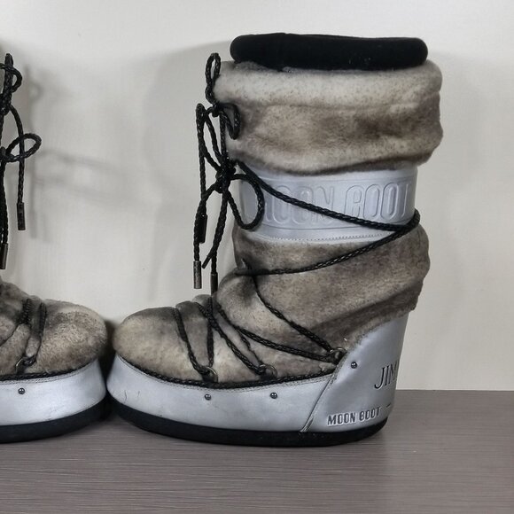 Jimmy Choo Tall Moon Boots, Gray, Womens Size 3.5-6 / 35-38 - Picture 9 of 12